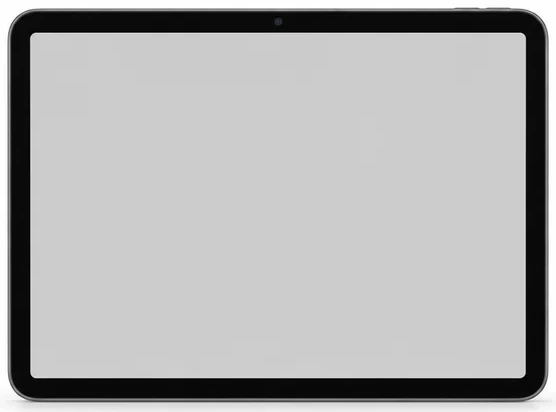 Realistic 3D iPad Pro frame