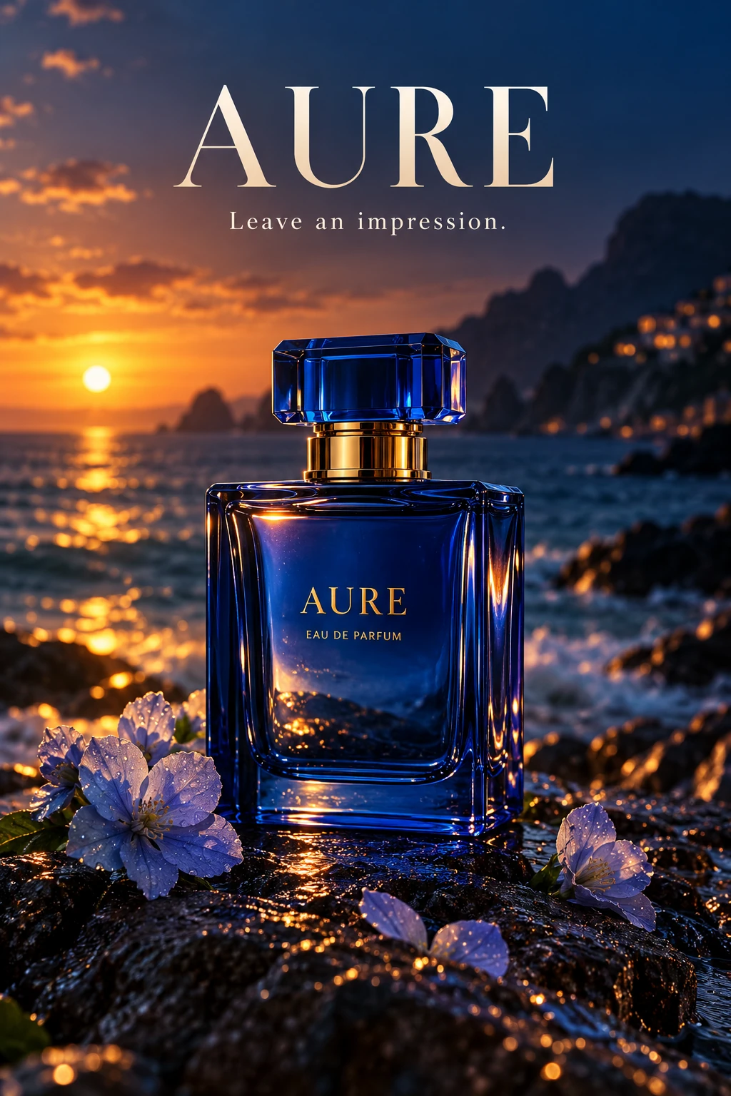 Illustrative aure fragrance poster v2 creative study