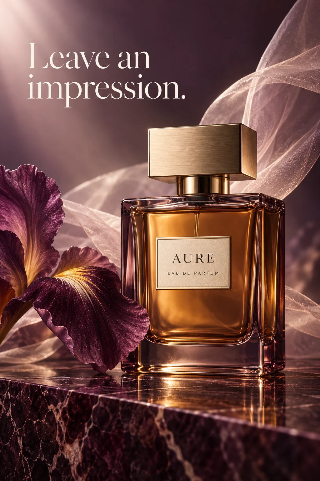Illustrative aure fragrance poster creative study