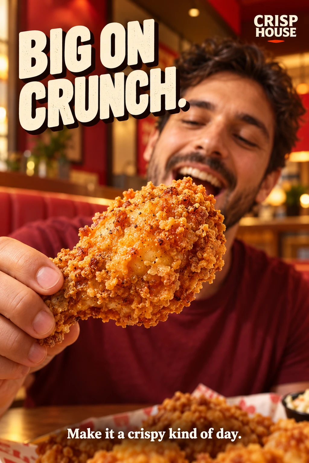 Illustrative crispy food poster creative study