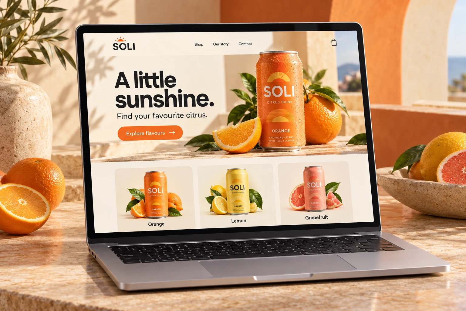 SOLI sparkling citrus product study